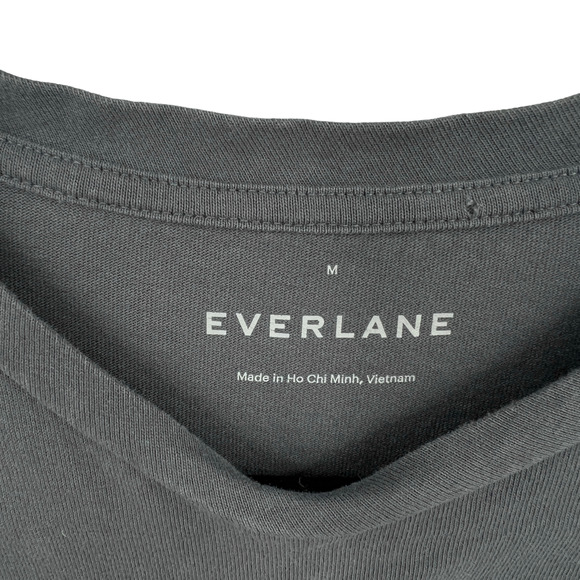 Everlane Mens Premium Heavyweight Grey Short Sleeve Cotton Tee - Picture 5 of 7